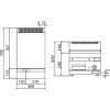 Elektrický gril - hladký (4 kW) - vč. spodního dílu s 1 dveřmi