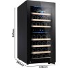 Lednice na víno - 2 chladicí zóny - 89L - max. 33 lahví