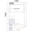 Freezer cold room - 1200 x 1500 - 2.2 m³ - with refrigeration unit and shelving