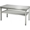 Pracovní stůl ECO z nerezové oceli - 1,5 m - se spodní policí