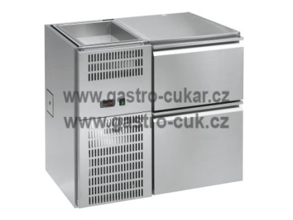 stul chladici barovy regs 102e 1sekce delka 990mm s chlazenou vanou na napoje