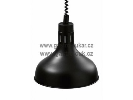 infra lampa zavesna cerna 29 cm