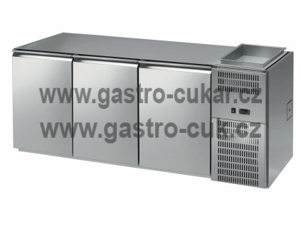 stul chladici barovy regd 330e 3 sekce delka 2150 mm s chlazenou vanou na napoje