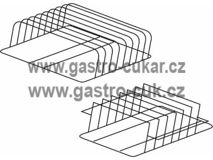 Držák plechů a podnosů nerez 500 x 500 x 160 mm (rozteč 45 mm)