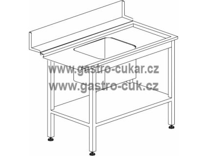 stul vstupni s drezem s polici 1200 x 730 x 850 mm