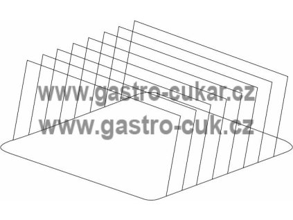 drzak plechu a podnosu nerez 300 x 465 x 210 mm roztec 48 mm