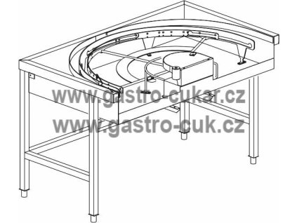 stul rohovy 180 mechanizovany 850 x 1500 x 850 mm