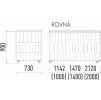 Neutrální pracovní modul rovný 1400 NE