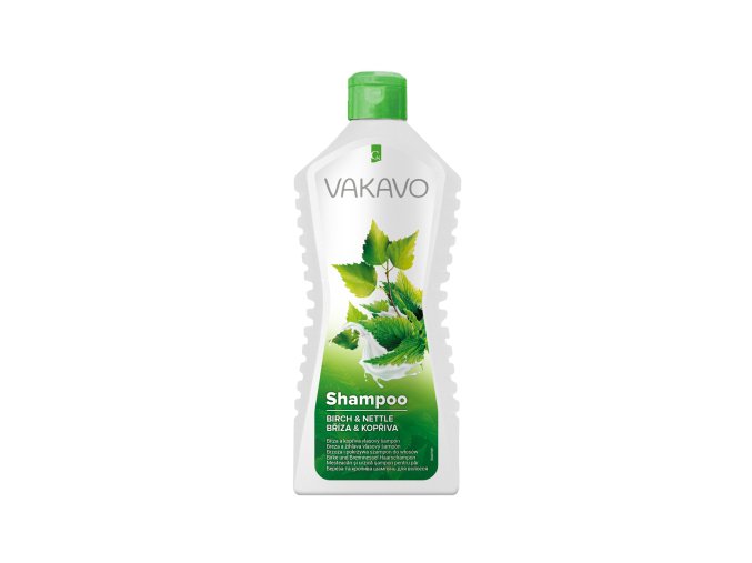 VAKAVO Vlasový šampon bříza a kopřiva 500ml