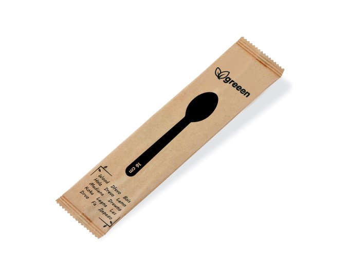 Lžíce (dřevo FSC 100%) 16cm jednotlivě balená [100 ks]