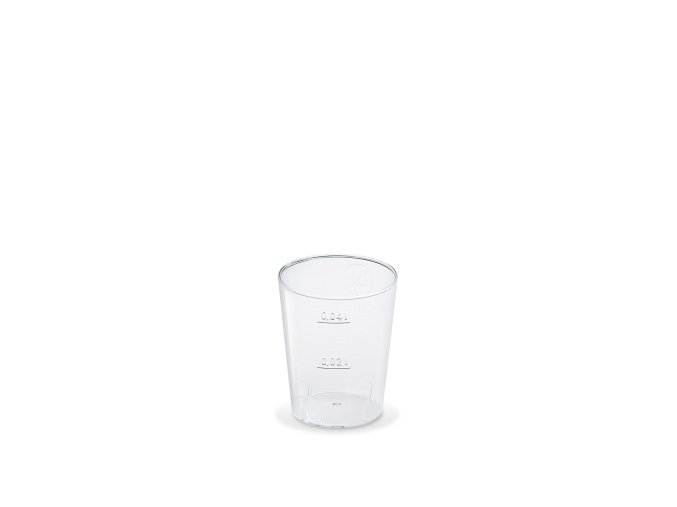 Kelímek krystal (PS) Ø43mm 2cl/4cl [10 ks]