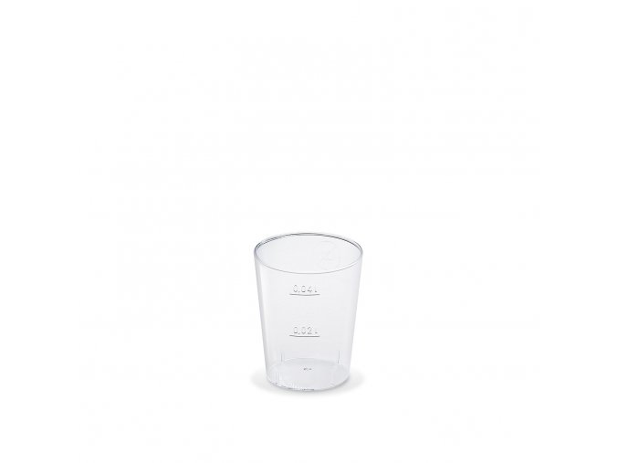 Kelímek krystal (PS) Ø43mm 2cl/4cl [50 ks]