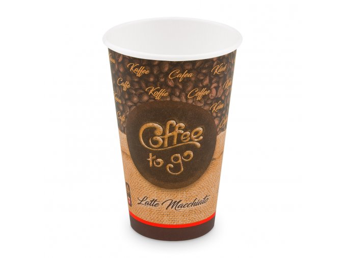 Papírový kelímek "Coffee to go" Ø90mm 510ml `XL: 0,4L/16oz` [50 ks]
