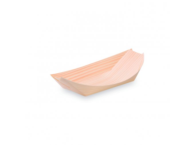 Fingerfood miska dřevěná lodička 16,5 x 8,5 cm [100 ks]