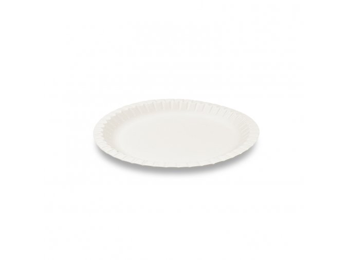 Papírový talíř (FSC Mix) bílý Ø23cm [100 ks]