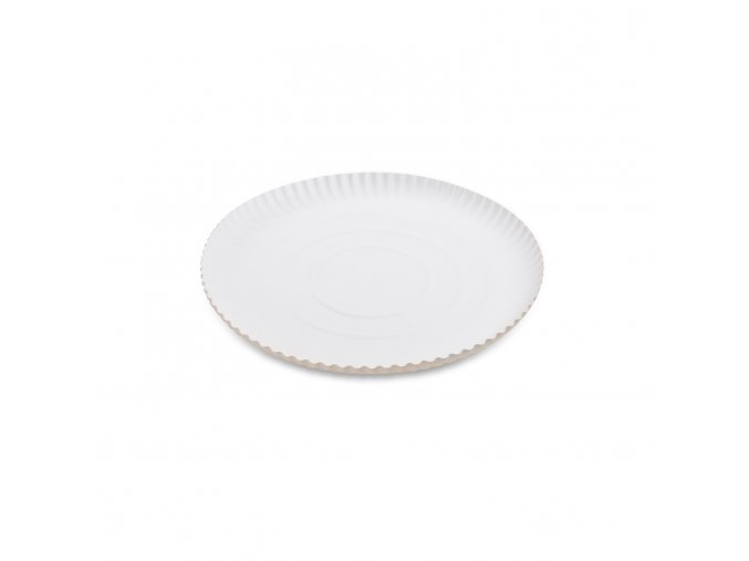 Papírový talíř hluboký bílý Ø24cm [50 ks]