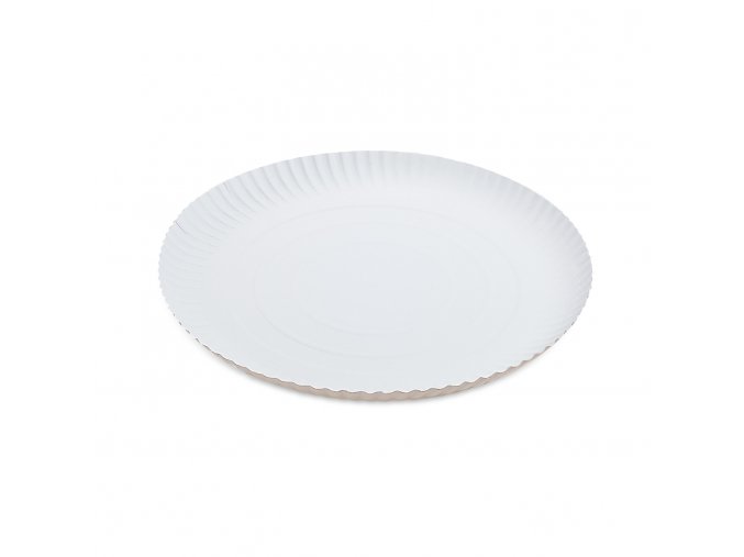 Papírový talíř hluboký bílý Ø30cm [50 ks]