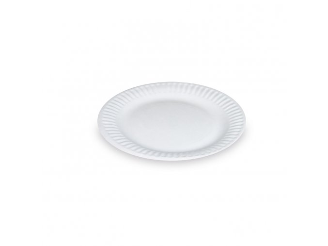 Papírový talíř (PAP-Recy) bílý Ø15cm [100 ks]