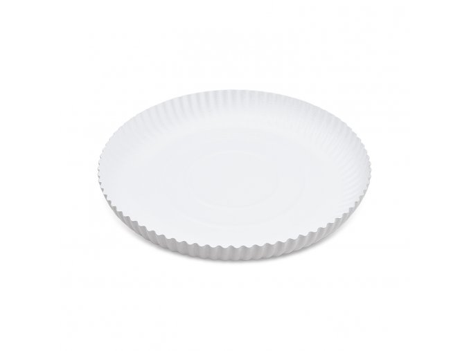Papírový talíř (PAP-Recy) hluboký bílý Ø26cm [50 ks]