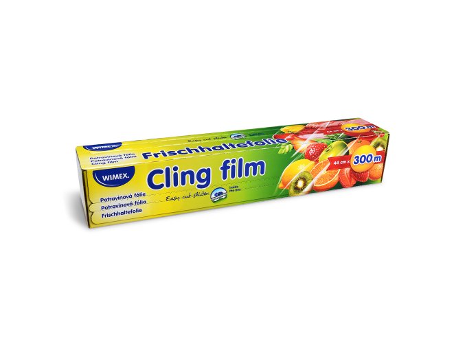 Potravinová fólie (PVC) 8µm 44cm x 300m v řezacím boxu [1 ks]
