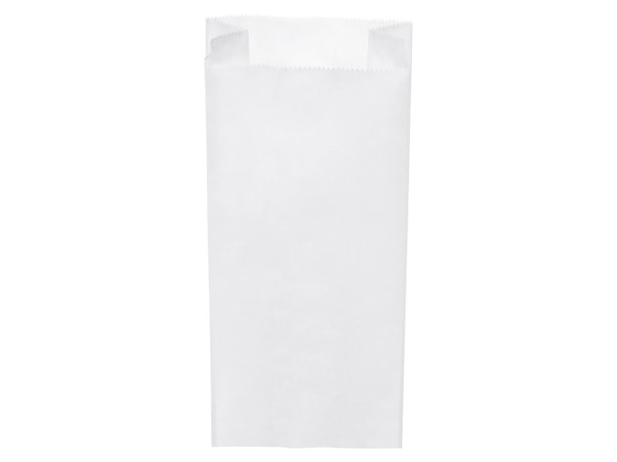 Papírový sáček s bočním skladem bílý 20+7 x 45 cm `5kg` [1000 ks]