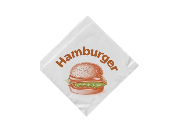 Papírový sáček Hamburger 16 x 16 cm [500 ks]