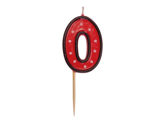 Číslová svíčka na špejli "0" 50mm [1 ks]