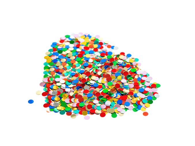 Konfeta papírová barevný mix Ø8mm 100g [1 bal]