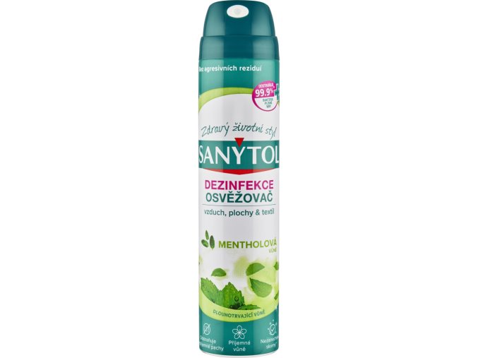 724132 sanytol dezinfekcni osvezovac vzduchu ve spreji povrchu a textilii mentol