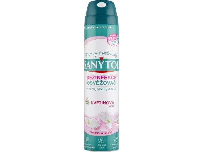724134 sanytol dezinfekcni osvezovac vzduchu ve spreji povrchu a textilii s vuni kvetu