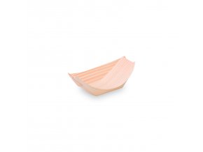 Fingerfood miska (dřevěná FSC 100%) lodička 11 x 7 cm [100 ks]