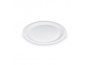 Papírový talíř (FSC Recycled) bílý Ø23cm [100 ks]