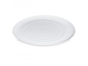 Papírový talíř (PAP-Recy) hluboký bílý Ø34cm [50 ks]