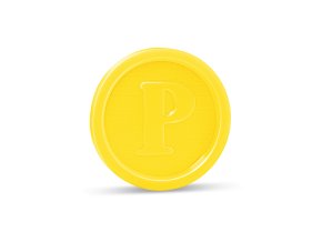 Žeton (PS) žlutý Ø23mm [100 ks]