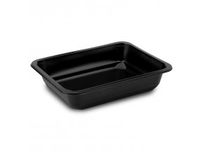 Menu mísa (PP) nedělená černá 227 x 178 x 50 mm 1400ml [50 ks]