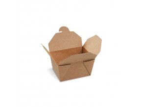 Food box (PAP FSC Mix/PET) nepromastitelný kraft `S` 110 x 95 x 65 mm 700ml [50 ks]