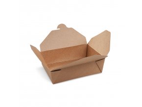 Food box (PAP FSC Mix/PET) nepromastitelný kraft `M` 151 x 120 x 50 mm 1000ml [50 ks]