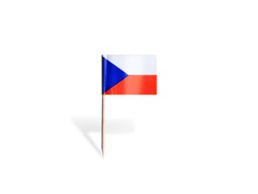 Bodec (dřevěný FSC 100%/PAP) Vlaječka CZ 7cm [50 ks]