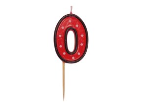 Číslová svíčka na špejli "0" 50mm [1 ks]