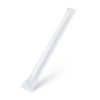 Slámka papírová bílá `JUMBO` Ø12mm x 23cm jednotlivě balená [100 ks]