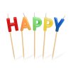 Set svíček na špejli "HAPPY BIRTHDAY" 65mm [1 sada]