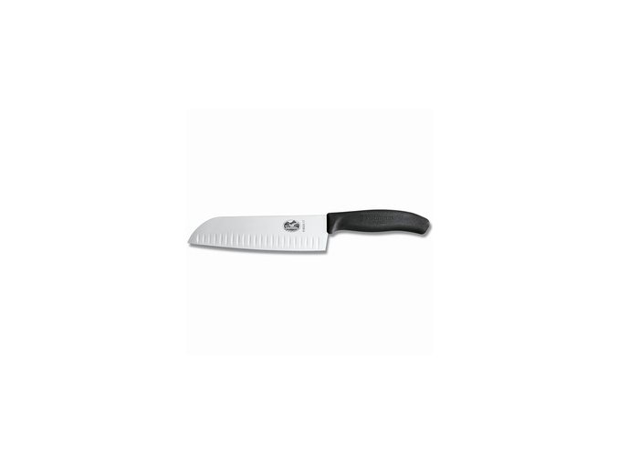 Kuchařský nůž Victorinox SANTOKU s vroubky 17cm Black