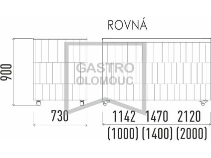 Neutrální pracovní modul rovný 1400 NE