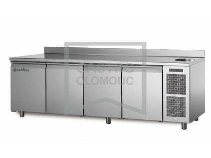 Chladící stůl TA21/1MS s deskou, dřezem a zadním lemem (Varianta Chladící stůl TA21/1MS s deskou, dřezem a zadním lemem)