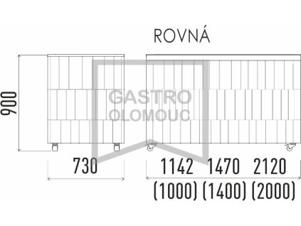 Neutrální pracovní modul rovný 2000 NE