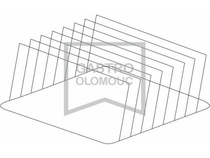 Držák plechů a podnosů nerez 300 x 465 x 210 mm (rozteč 48 mm) (Varianta Držák plechů a podnosů nerez 300 x 465 x 210 mm (rozteč 48 mm))