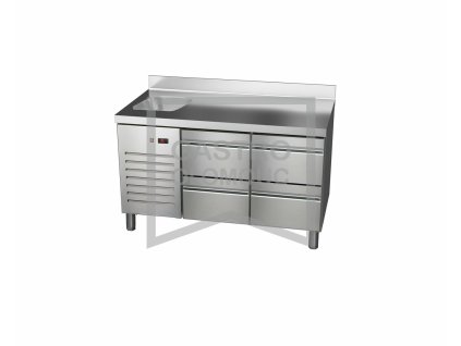 Stůl chladící ETP-7-135-04 HC S GI agregát vlevo + dřez (Varianta Stůl chladící ETP-7-135-04 HC S GI agregát vlevo + dřez)