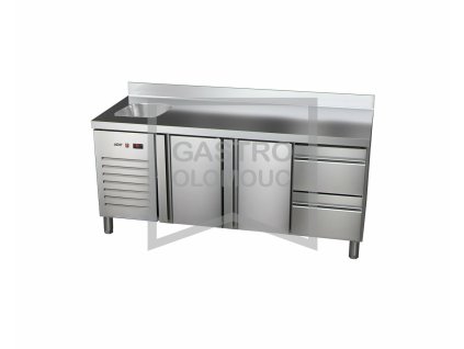 Stůl chladící ETP-7-180-22 HC SL agregát vlevo + dřez (Varianta Stůl chladící ETP-7-180-22 HC SL agregát vlevo + dřez)