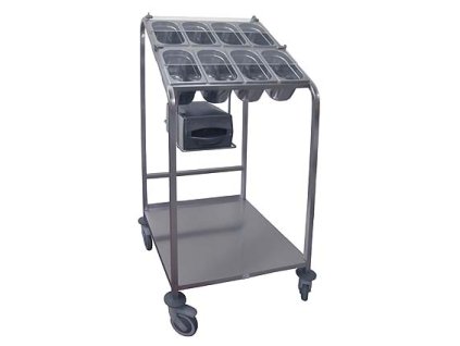 VOZÍK  MV-PP 2/53×37 DVĚ ŘADY GN 1/4-150, S 1/2 PLEXI CL