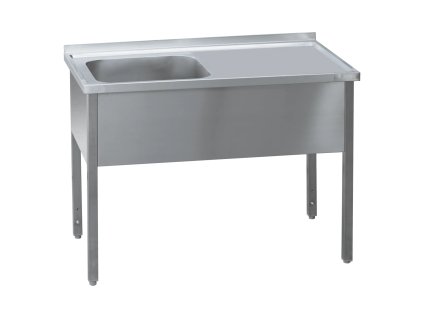 Stůl mycí 140x60x90 - 1x dřez 50x40x30 odkapávací plocha pravá | REDFOX - MSJOP 6014